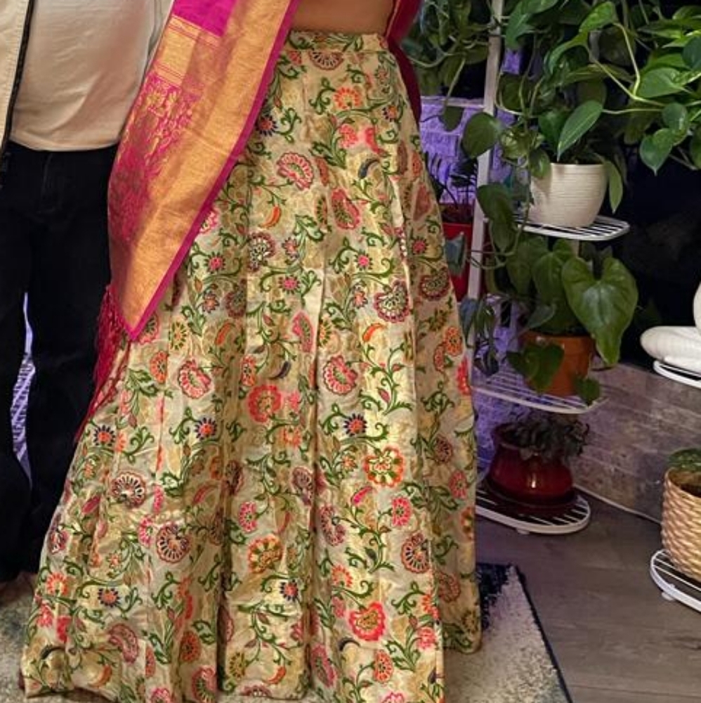 Floral Embroidered Cream Dress